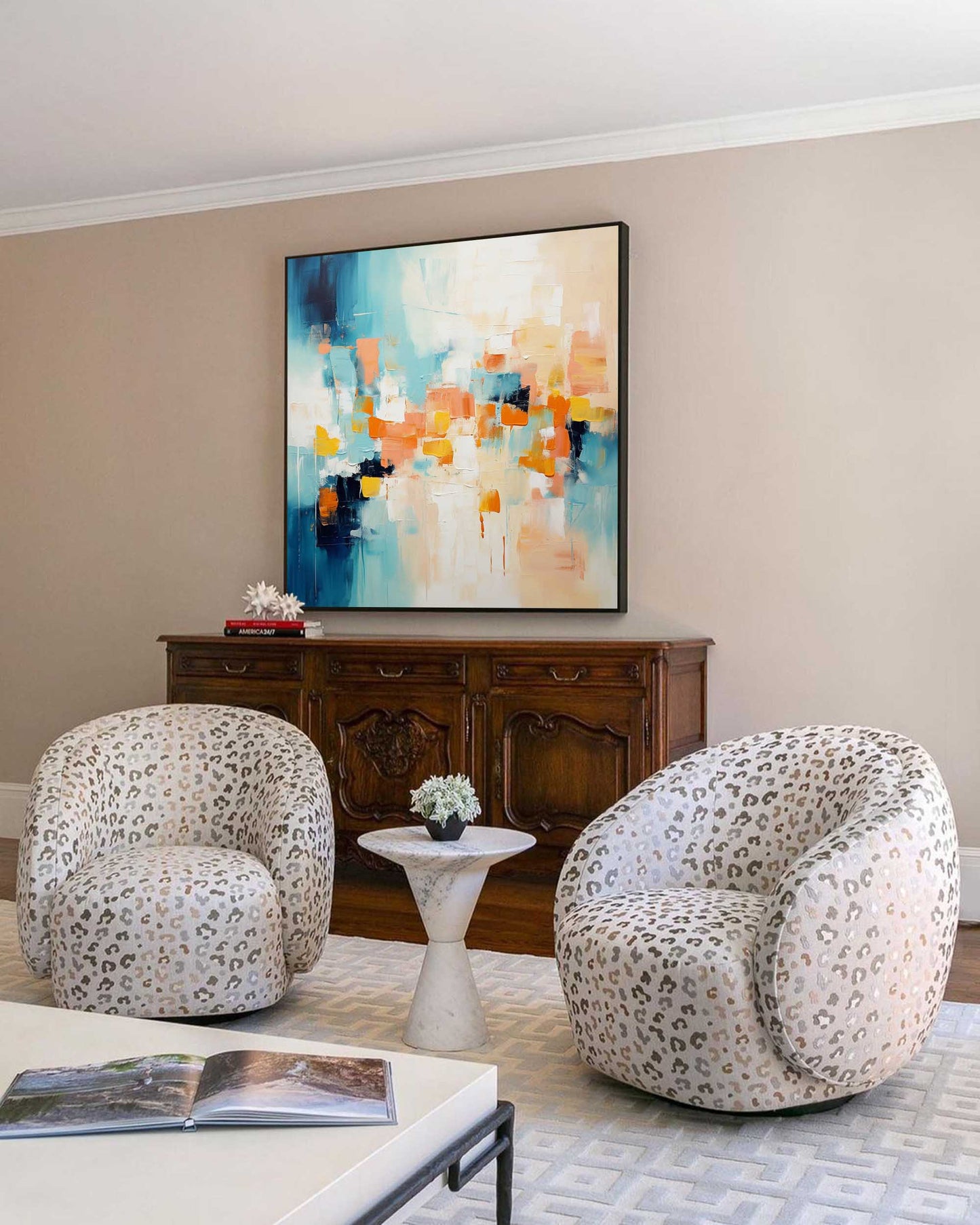 Modern Abstract Vibrant Canvas Art