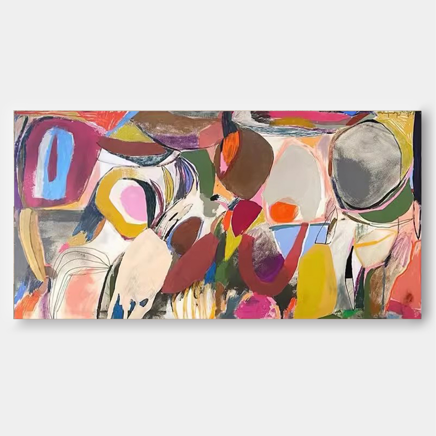 Dynamic Multicolor Abstract Art