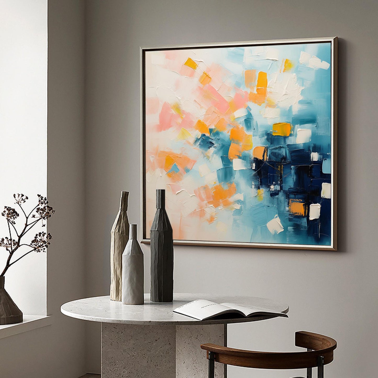 Soft Pastel Abstract Canvas Art