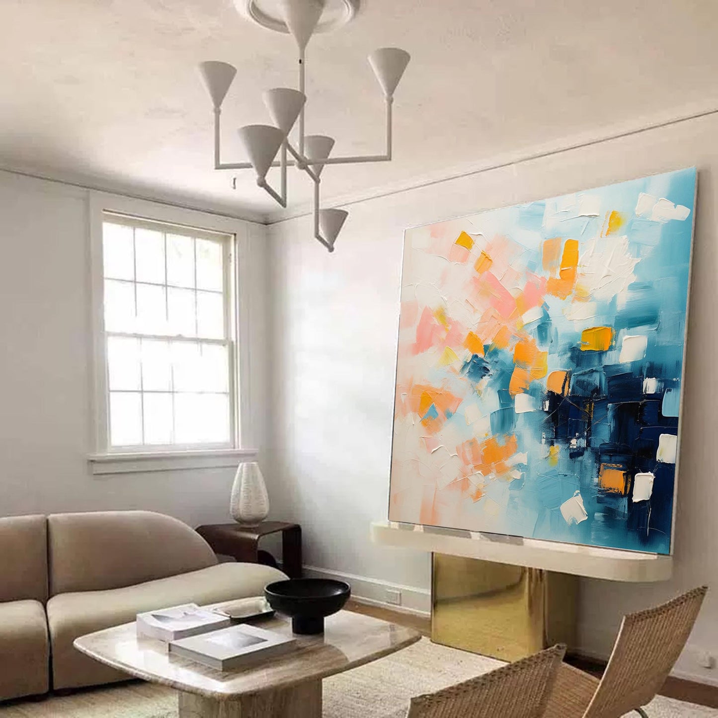 Soft Pastel Abstract Canvas Art