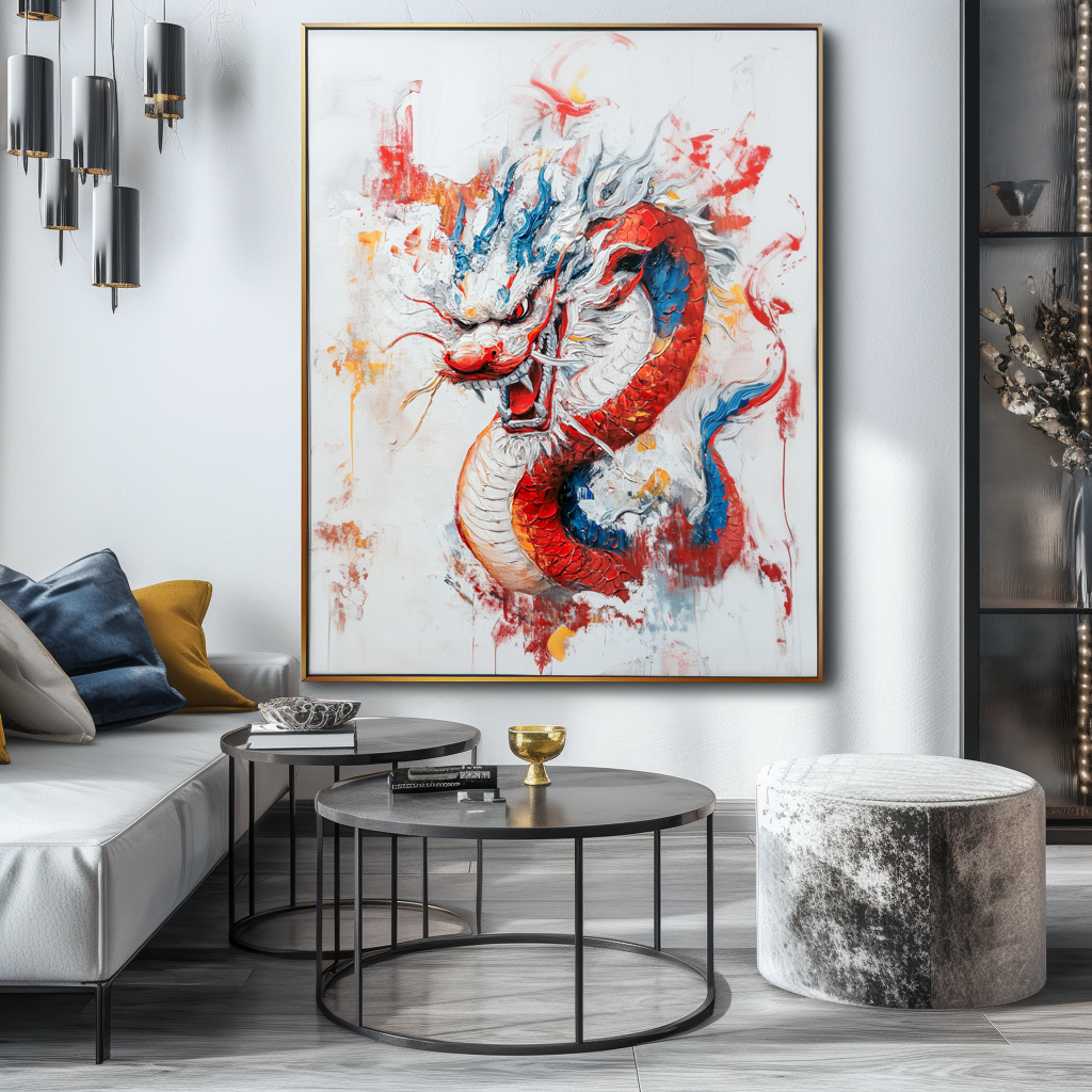 Large-scale painting of Chinese dragon texture GNM69