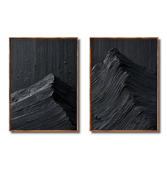 Abstract texture mountain black 2P
