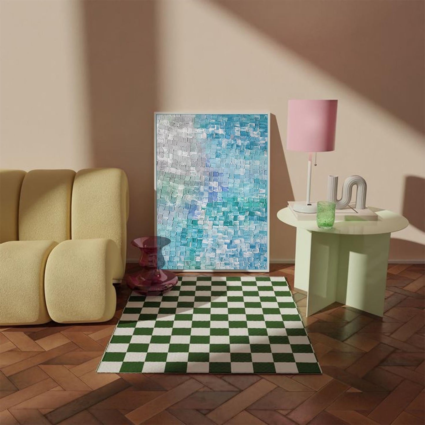 Ocean Breeze Textured Abstract Art