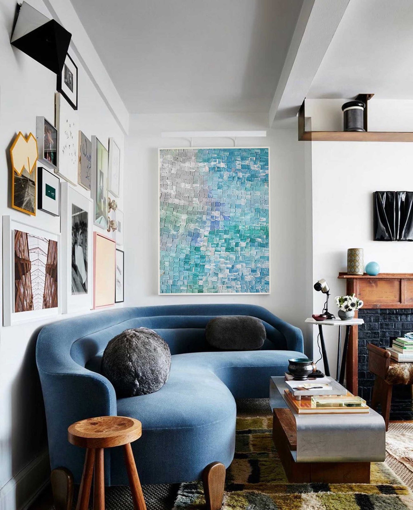 Ocean Breeze Textured Abstract Art